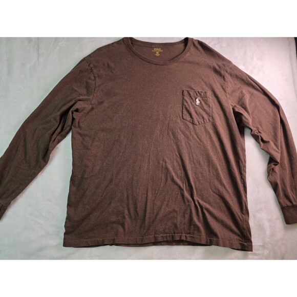Polo Ralph Lauren T Shirts (2) Men's XL Yellow & Brown Crew Neck Shirts W/Flaws - Picture 7 of 9